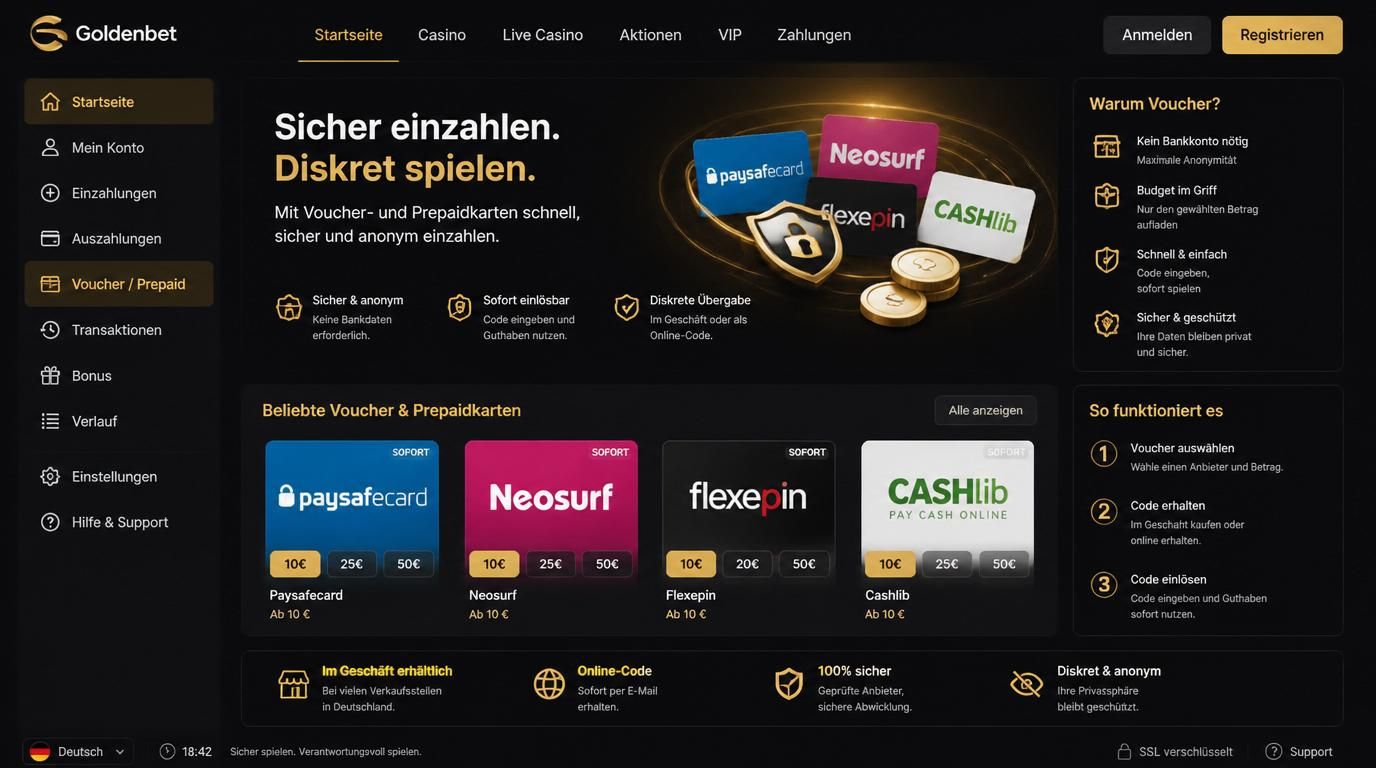 Ein Bild zeigt Prepaid-Karten und Voucher als diskrete Zahlungsmethoden