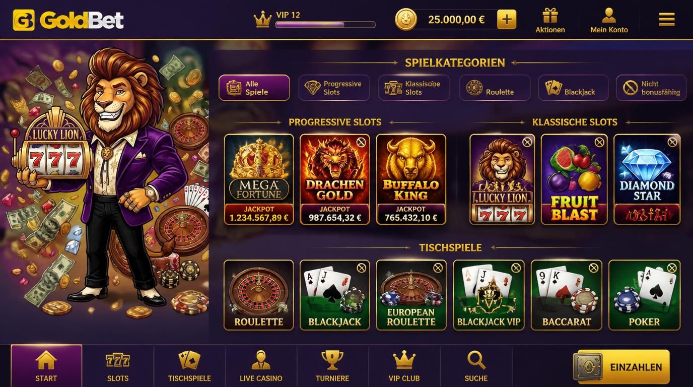 Auswahl von Spielen – Slots, Tischspiele, mit Hinweis, welche Spiele fürs Bonusgeld zählen