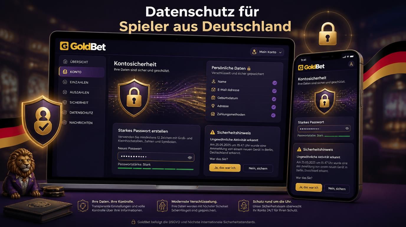 Datenschutz und Kontoschutz für GoldBet Spieler aus Deutschland